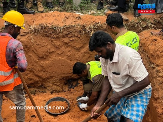 கொக்குத்தொடுவாய் மனிதப்புதைகுழி அகழ்வுப்பொருட்களுக்கு பலத்த பாதுகாப்பு samugammedia 